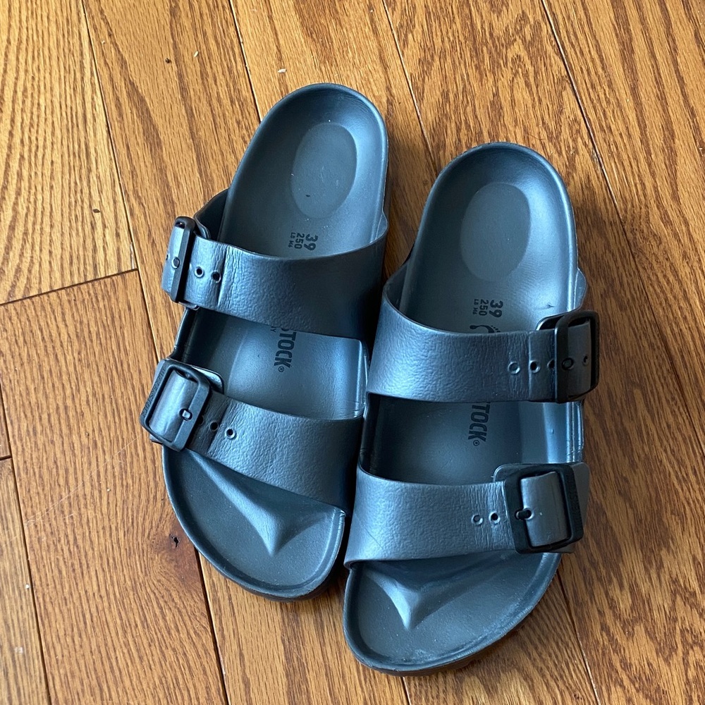 Birkenstock Gray Adjustable Sandals.  Closet Closing